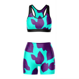 Ensemble 2 pièces de sport pour femme, couleur unie, soutien-gorge de sport dos croisé et taille élastique, respirant, haute qualité, vente en gros personnalisée - Product Image 6