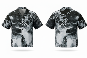 Chemises à col classique ajustées pour hommes, style streetwear, avec logo personnalisé, pour fêtes sur la plage. Chemises personnalisées avec logo. - Product Image 3