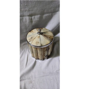 Seau à glace en corne naturelle pour champagne, bière, vin, fût de refroidissement en corne de vache pour seau à glace en acier pour la maison et les restaurants - Product Image 3