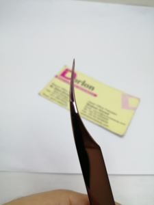 Pinzas Curvas de Aislamiento Plasma Oro Rosa para Extensiones de Pestañas, Pinzas Personalizadas con Etiqueta Privada para Aislamiento de Pestañas - Product Image 4