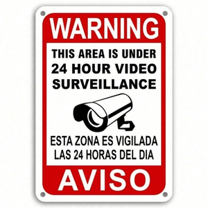 CIFbuy Segnale di Avvertimento per Telecamera di Sicurezza in Metallo da Interno/Esterno TikTok per Servizio Ritiro Temu Accessori di Sorveglianza - Product Image 2