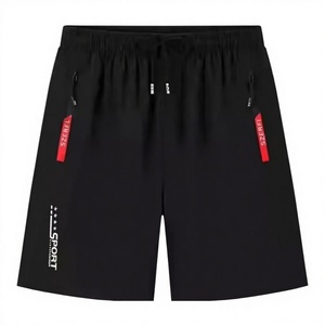 Shorts en soie glacée tissée pour hommes, taille mi-haute élastique, séchage rapide, décontracté, plage, été, fin, nouvelle mode, extérieur, grande taille - Product Image 1