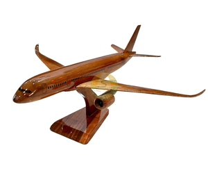 Modèle d'avion civil Airbus 350 en bois, artisanat en bois de l'usine du Vietnam / Modèle d'avion A350 en bois massif fabriqué au Vietnam - Product Image 5