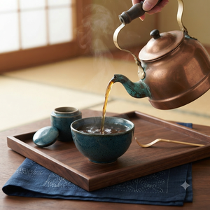 Tetera de cobre puro estilo vintage para estufa con mango de madera oscuro tallado, hervidor de agua antiguo al por mayor para cocina - Product Image 3