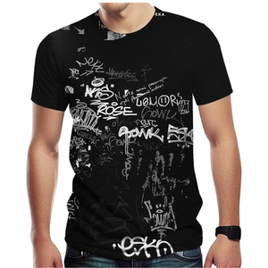 Camiseta Deportiva Ligera Informal con Estampado 3D de Graffiti Hip Hop para Hombre - Product Image 2