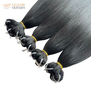 100% Natural Bone Straight Machine Double Weft Raw Unprocessed Virgin Human <b>Hair</b> Extensions From Vietnam <b>Hair</b> Vendors - Product Image 5