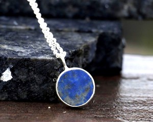 Handmade Lapis Lazuli Pendant Necklace Silver Bezel Natural Blue Stone <b>Healing</b> <b>Crystal</b> Spiritual <b>Jewelry</b> Gift for Women - Product Image 3