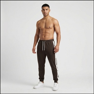 Diseño personalizado de gran tamaño Joggers hombres pantalones holgados Joggers pantalones de chándal botones laterales doble División tobillo cordón suelto correr pantalón - Product Image 1