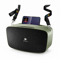 Haut-parleur portable LN-1116Plus avec sangle d'épaule, support de téléphone, antenne télescopique, radio FM, batterie 1800mAh, vente en gros