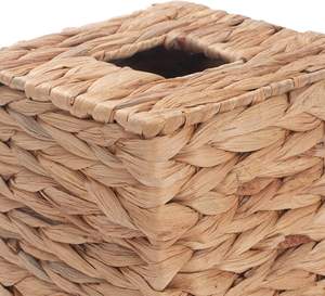 Boîte à mouchoirs portable en jacinthe d'eau, faite à la main, écologique, de haute qualité, style vintage, couleur et logo personnalisables, pour la table et la salle à manger - Product Image 3