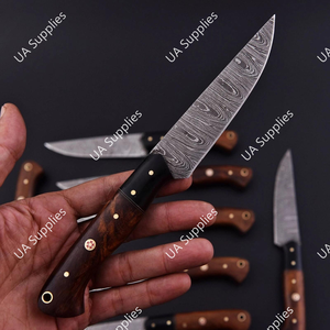 Cuchillos de Cocina de Acero de Damasco de Moda, Superventas, Ambidiestros, con Acabado Cepillado y Mango Ergonómico de Madera de Palisandro para Uso Culinario - Product Image 3