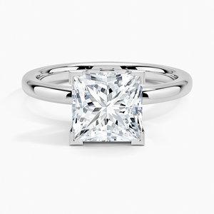SOJ <b>Ring</b> 01 Princess Cut 925 Silver Rhodium Plated Five Stone Prong Set Solitaire Engagement <b>Ring</b> GRA Certified 2ct D Moissanite - Product Image 1
