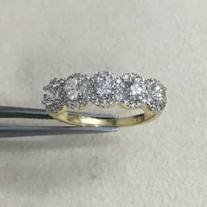 Anillo de Compromiso y Boda con Diamante Blanco Natural de Corte Redondo de 1.12 Ct para Mujer, Plata de Ley 925, Joyería Fina al por Mayor - Product Image 4