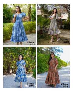 Vestido de Fiesta Elegante de Diseño Indio, en Tela de Rayón con Estampado Digital, Estilo Bollywood, Casual, Último Modelo Exclusivo, Superventas - Product Image 5