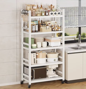 OEM/ODM Vietnam High Quality Mobile Kitchen Storage Cabinet Steel Kitchen Shelf Organizer for Home Furniture Storage - Product Image 3