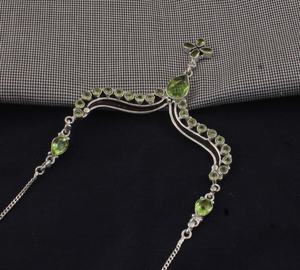 Peridot Gemstone Necklace Handmade 925 Sterling Silver Antique Style Pendant Jewelry Gift For Women Elegant - Product Image 2