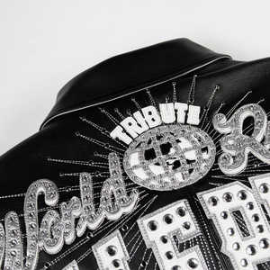 Veste de motard en cuir imperméable, réversible, coupe-vent, écologique, pour l'hiver, style varsity, pour homme, mode vintage, personnalisable - Product Image 5