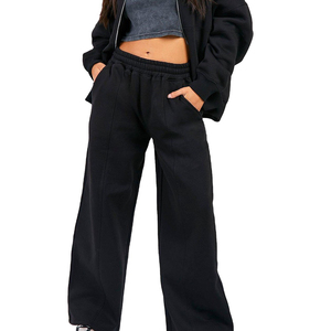 Conjunto Deportivo Unisex con Sudadera con Cierre Completo, Diseño a Cuadros, Casual, para Correr, con Bolsillos Laterales, Secado Rápido, Ligero, Corte Holgado, Viscosa/Poliéster - Product Image 5