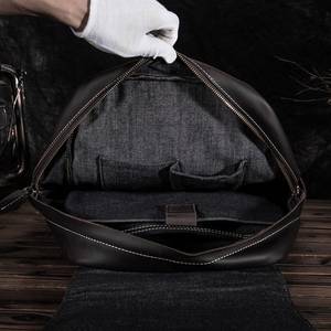 Vintage Genuine Leather 15.6 inch Laptop <b>Backpack</b> <b>Waterproof</b> Travel Rucksack with Anti-Theft Pocket LBP-0352 - Product Image 6