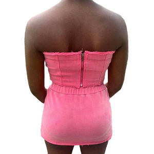 Women's Black 2-Piece Shorts <b>Set</b> O-Neck Short Sleeve Regular Fit Casual Spring Summer Breathable Puff Printed Polyester Knitted - Product Image 2