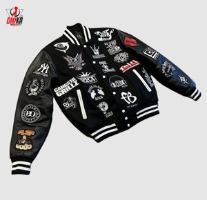 Chaqueta Varsity con Parches Personalizados OEM/ODM, 100% Lana, Estilo Urbano, Ligera, Unisex, Fabricante OMIKA - Product Image 1