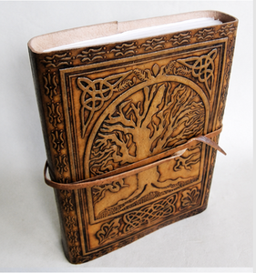 Diario de Cuero Genuino Hecho a Mano, Cuaderno con Grabado del Árbol de la Vida, Diario de Escritura Vintage, Cuaderno de Bocetos, Regalo de Viaje | - Product Image 4