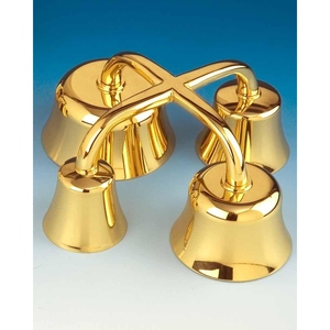 Campana de Iglesia de Latón Hecha a Mano de Primera Calidad con Mango de Madera y Acabado Dorado Pulido para Ceremonias Religiosas y Decoración de Iglesias - Product Image 3