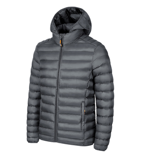 Custom Logo Quality Outdoor <b>Warm</b> Zipper Pocket Hooded Puffer Coat Winter Puffer Jackets for Men - Product Image 5