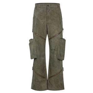 Pantalones Deportivos Casuales para Hombre, Estilo Urbano, Secado Rápido, Transpirables, Ecológicos, Corte Cargo, Pierna Ancha, Cintura Elástica, Poliéster/Algodón - Product Image 2