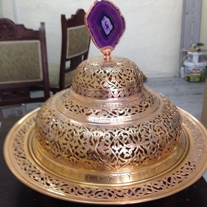 ชามเสิร์ฟเหล็กวินเทจลายพระจันทร์และดวงดาว ดีไซน์โปร่งน้ำหนักเบา เป็นมิตรกับสิ่งแวดล้อม เหมาะสำหรับของว่างและผลไม้ในงานปาร์ตี้ - Product Image 5