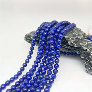 Perles de lapis-lazuli bleu naturel de haute qualité pour la fabrication de bijoux, toutes tailles sont disponibles - Product Image 3