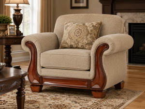 Sofá de Lujo Elegante y Moderno con Brazos de Madera y Estructura de Soporte, Hecho en Vietnam - Product Image 4