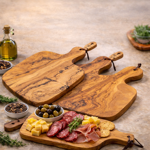 Planche à découper en bois massif OlivaCraft Series, grain naturel, plateau de service pour charcuterie, écologique, non toxique, passe au lave-vaisselle, 1,5 cm - Product Image 6