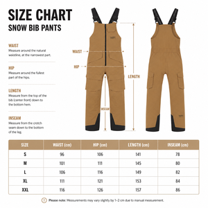 <b>Waterproof</b> Men's Ski Bib Snowboard Pants Insulated Winter <b>Overalls</b> Windproof Cargo Snow Bibs for Outdoor Sports Skiing Gear - Product Image 6
