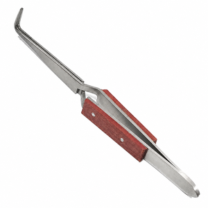 Lot de 4 pinces à souder pour dissipateurs de chaleur avec poignée en fibre, courbées à 90 degrés, droites, à pointe longue, à mâchoires lisses et coniques, pour la fabrication de bijoux - Product Image 4