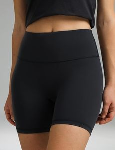 Shorts Deportivos de Cintura Alta para Mujer, Color Sólido, Tejido Elástico, Secado Rápido, Ajuste Deportivo, Cintura Elástica, Negro - Product Image 5