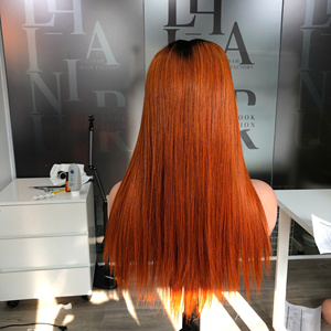 Venta al por mayor 100% de alta calidad Ombre naranja vietnamita tejido extensiones de cabello humano doble dibujado extremos hueso recto - Product Image 5