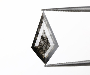 Diamant de laboratoire cultivé au laser, taille cerf-volant unique, 2,0 carats, fantaisie sel et poivre, perçé au laser, diamant de laboratoire sel et poivre personnalisé, vente chaude - Product Image 4