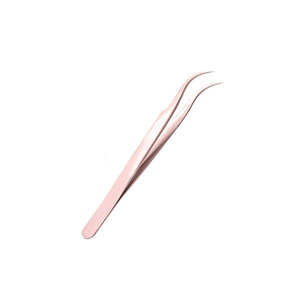 Pince à cils professionnelle courbée pour techniques de volume, pince à cils experte pour isolation précise des cils - Product Image 1