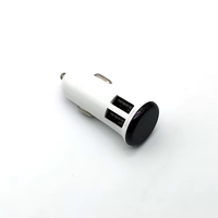 Chargeur de voiture double USB, entrée 12V 24V, sortie 5V 3.1A, adaptateur d'alimentation portable pour appareils mobiles, alimentation 24dc12dc pour voiture