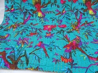 Couette Kantha en coton réversible fait main, patchwork ethnique, literie bohème toutes saisons, couvre-lit, couverture jetable