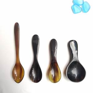 Handcrafted Natural Horn Spoon Set Classic Design Long Handle <b>Mirror</b> Polish Eco-Friendly Creative <b>Shell</b> Utensils Party - Product Image 3