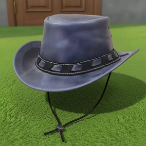 Chapeau de cowboy en cuir véritable noir |   Chapeau Western Outback pour Hommes |   Chapeau de style australien pour l'extérieur, logo et emballage personnalisés - Product Image 4