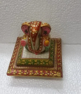 Handmade Art Deco Marble <b>Elephant</b> Sculpture Tabletop Home Decor Religious Theme Desktop Ornament for Home Office Church <b>Gifts</b> - Product Image 1