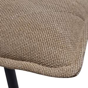 Chaise longue in tessuto marrone chiaro - Product Image 6