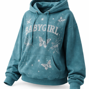 Sudadera con Pedrería Personalizada al por Mayor para Mujer - Fabricante Directo de Fábrica con Suministro a Granel - Product Image 3
