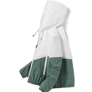 Waterproof Fabric Heat-Sealed Triple Adjustment Hood Front Zipper Windbreaker Tracksuit for Man Custom <b>Rain</b> Windbreaker <b>Jacket</b> - Product Image 4