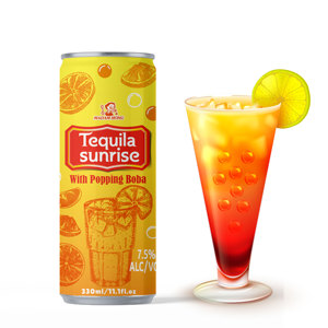 ชาฟองค็อกเทลประกายด้วย popping Boba ในกระป๋องเครื่องดื่มชาพรีเมี่ยมที่มีความรู้สึกไม่ซ้ำกัน - Product Image 1