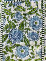 Sac fourre-tout en coton fleuri avec poignée d'épaule |   Sac de shopping écologique pour femmes, imprimé à la main, de haute qualité, un chef-d'œuvre artisanal