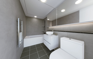 Panneau mural en mousse décorative lisse imperméable PS pour salle de bain finition murale ignifuge léger - Product Image 3